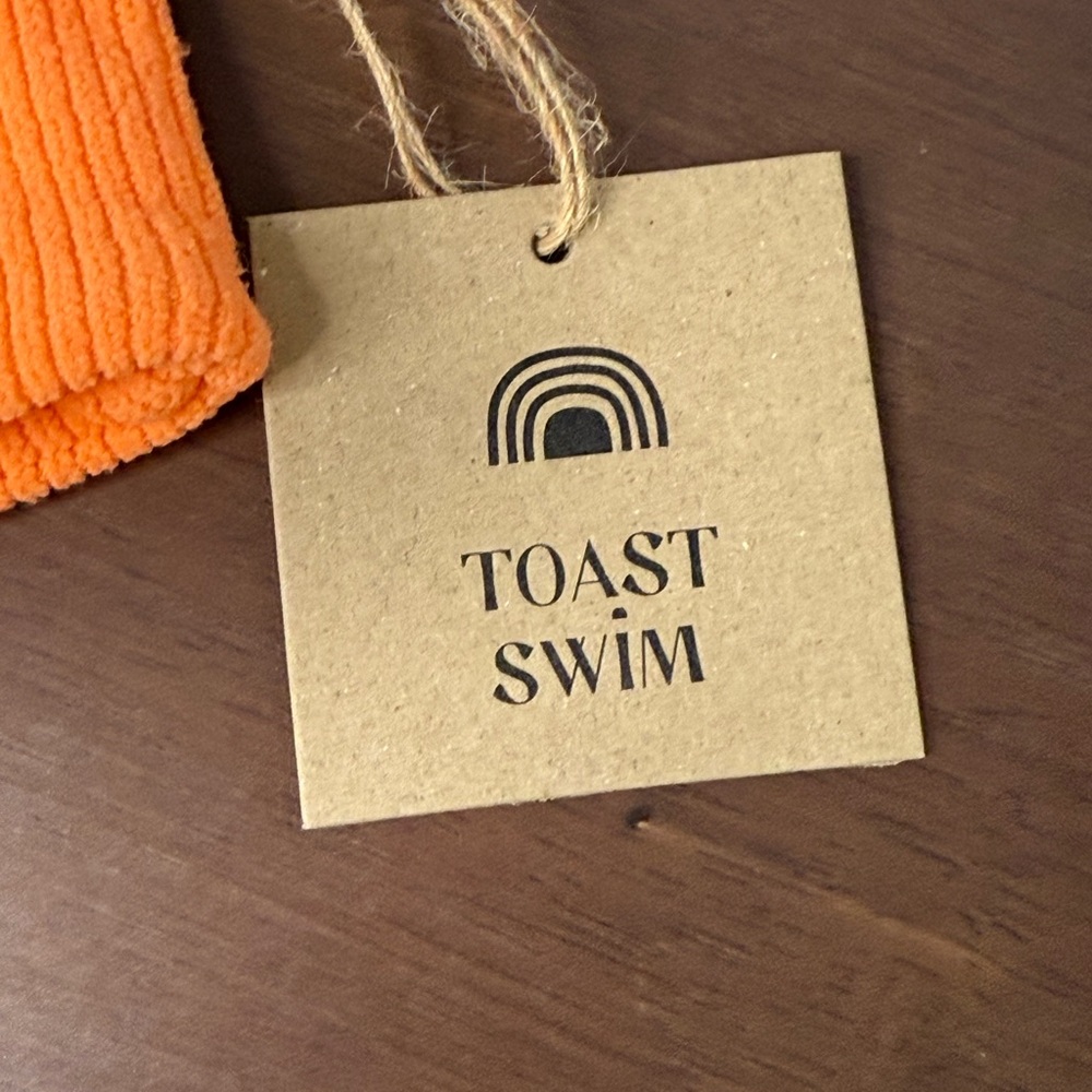 FP x Toast Swim Signature Banded Waist Bikini Bottom in Nectarine Rib S NWT - Picture 7 of 8